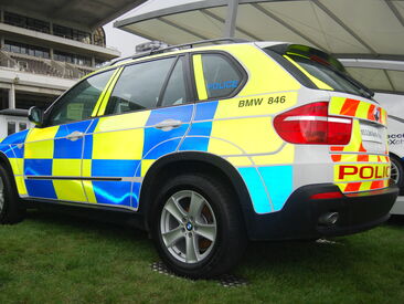 Conspicuity & batten bury livery on Police vehicle